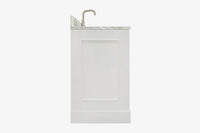 Skip to the beginning of the images gallery Ariel stafford 43 inch single oval sink vanity with carrara white marble countertop w/0.75" edge in white