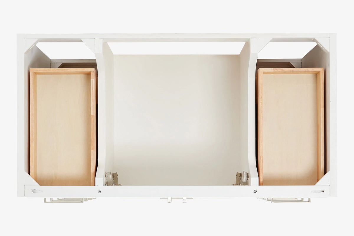 Skip to the beginning of the images gallery Ariel stafford 43 inch single oval sink vanity with carrara white marble countertop w/0.75" edge in white