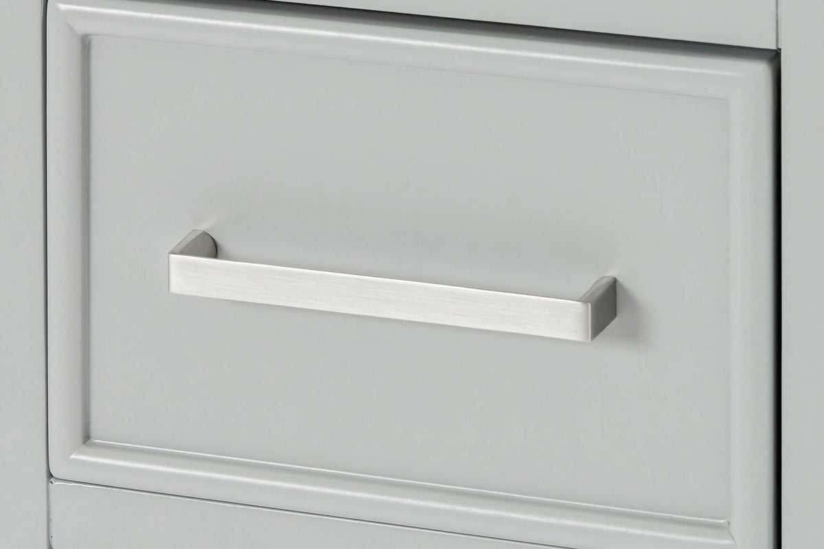 Ariel stafford 61 inch double rectangle sink vanity with carrara white marble countertop w/0.75" edge in white