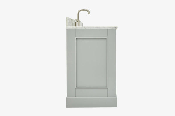 Ariel stafford 61 inch single oval sink vanity with carrara white marble countertop w/0.75" edge in midnight blue