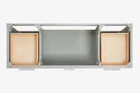 Ariel stafford 61 inch single oval sink vanity with carrara white marble countertop w/0.75" edge in midnight blue