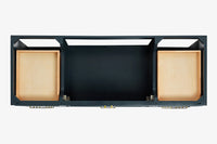 Ariel stafford 61 inch single oval sink vanity with carrara white marble countertop w/0.75" edge in midnight blue