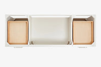 Ariel stafford 61 inch single rectangle sink vanity with carrara white marble countertop w/1.5" edge in white