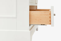 Ariel stafford 61 inch single rectangle sink vanity with carrara white marble countertop w/1.5" edge in white