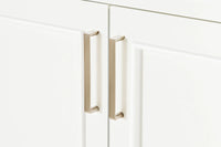 Ariel stafford 61 inch single rectangle sink vanity with carrara white marble countertop w/1.5" edge in white