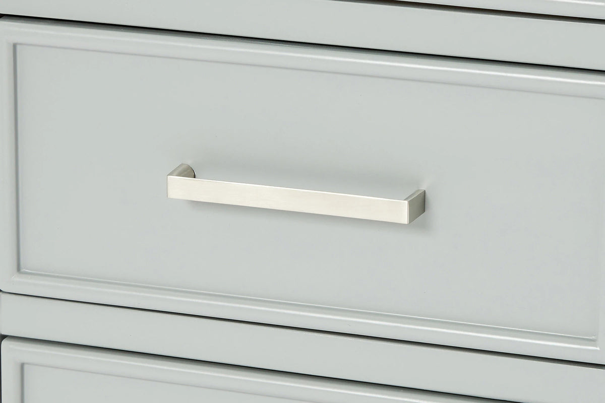 Ariel stafford 61 inch single rectangle sink vanity with carrara white marble countertop w/1.5" edge in white