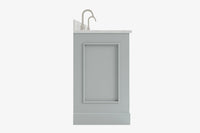 Ariel stafford 73 inch double rectangle sink vanity with carrara white marble countertop w/0.75" edge in white