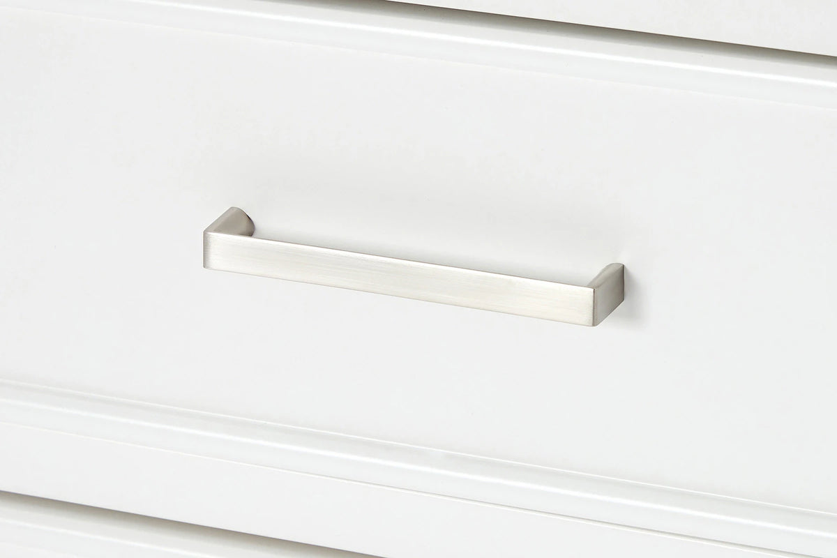 Ariel stafford 73 inch double rectangle sink vanity with carrara white marble countertop w/0.75" edge in white
