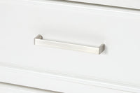 Ariel stafford 73 inch double rectangle sink vanity with carrara white marble countertop w/0.75" edge in white