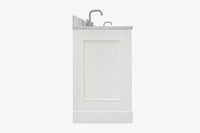 Ariel stafford 73 inch double rectangle sink vanity with carrara white marble countertop w/0.75" edge in white
