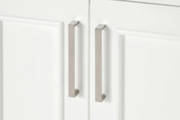 Ariel stafford 73 inch double rectangle sink vanity with carrara white marble countertop w/0.75" edge in white