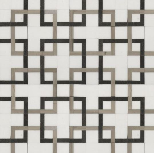 Luxe Thassos White Alcazar Marble Mosaic