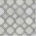 Woven Straw White Marble Mosaic