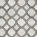 Woven Straw Grey Marble Mosaic