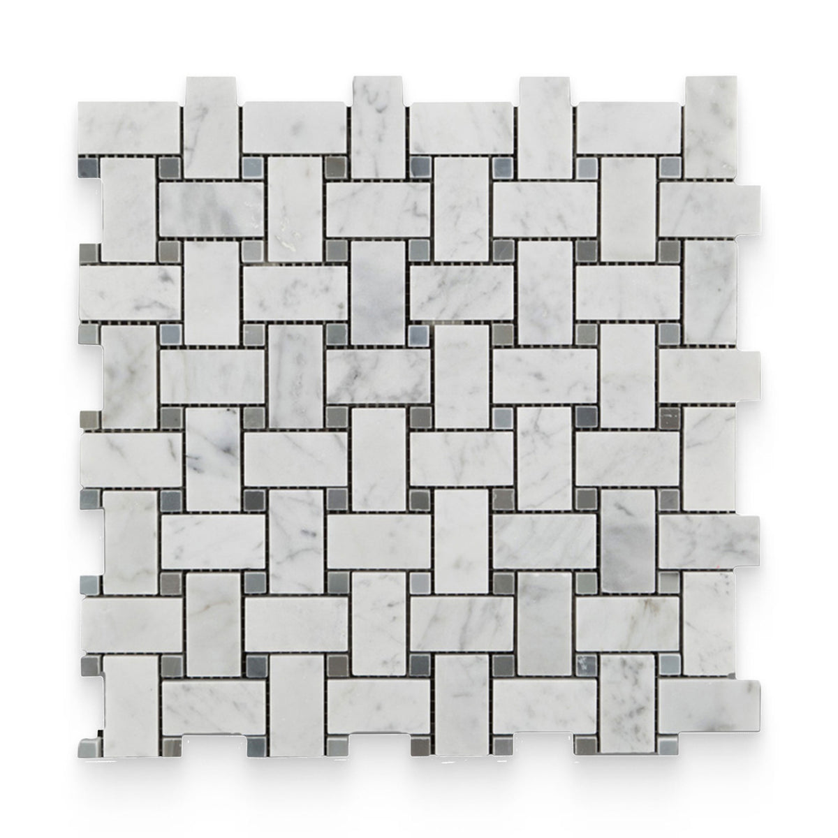 Color | Carrara White Blue Dot