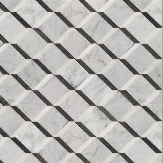 Luxe Florentine Black Marble Mosaic