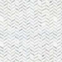 Luxe Chevron Sky Marble Mosaic