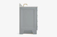 Ariel taylor (36"& 37") right offset single rectangle sink vanity with marble (0.75" & 1.5")countertop.