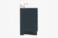 Ariel taylor (36"& 37") right offset single rectangle sink vanity with marble (0.75" & 1.5")countertop.