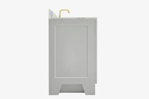 Ariel taylor (42" & 43") left offset single rectangle sink vanity with marble (0.75"& 1.5") countertop.