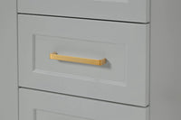 Ariel taylor (42" & 43") left offset single rectangle sink vanity with marble (0.75"& 1.5") countertop.