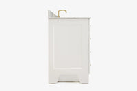 Ariel taylor (42" & 43") left offset single rectangle sink vanity with marble (0.75"& 1.5") countertop.