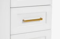 Ariel taylor (42" & 43") left offset single rectangle sink vanity with marble (0.75"& 1.5") countertop.