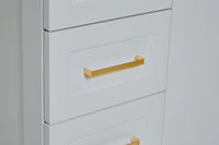 Ariel magnolia 43 in. rectangle sink vanity with 1.5 in. carrara white countertop in white