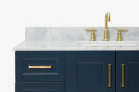 Ariel hepburn 61-62 in. double rectangle sink vanity with 0.75-1.5 in. countertop