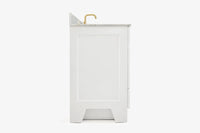 Ariel taylor (36"& 37") left offset single rectangle sink vanity with marble (0.75"& 1.5") countertop.
