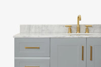 Ariel taylor (54"& 55") single oval sink vanity with marble (0.75" & 1.5")countertop.