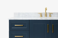 Ariel taylor (54"& 55") single oval sink vanity with marble (0.75" & 1.5")countertop.