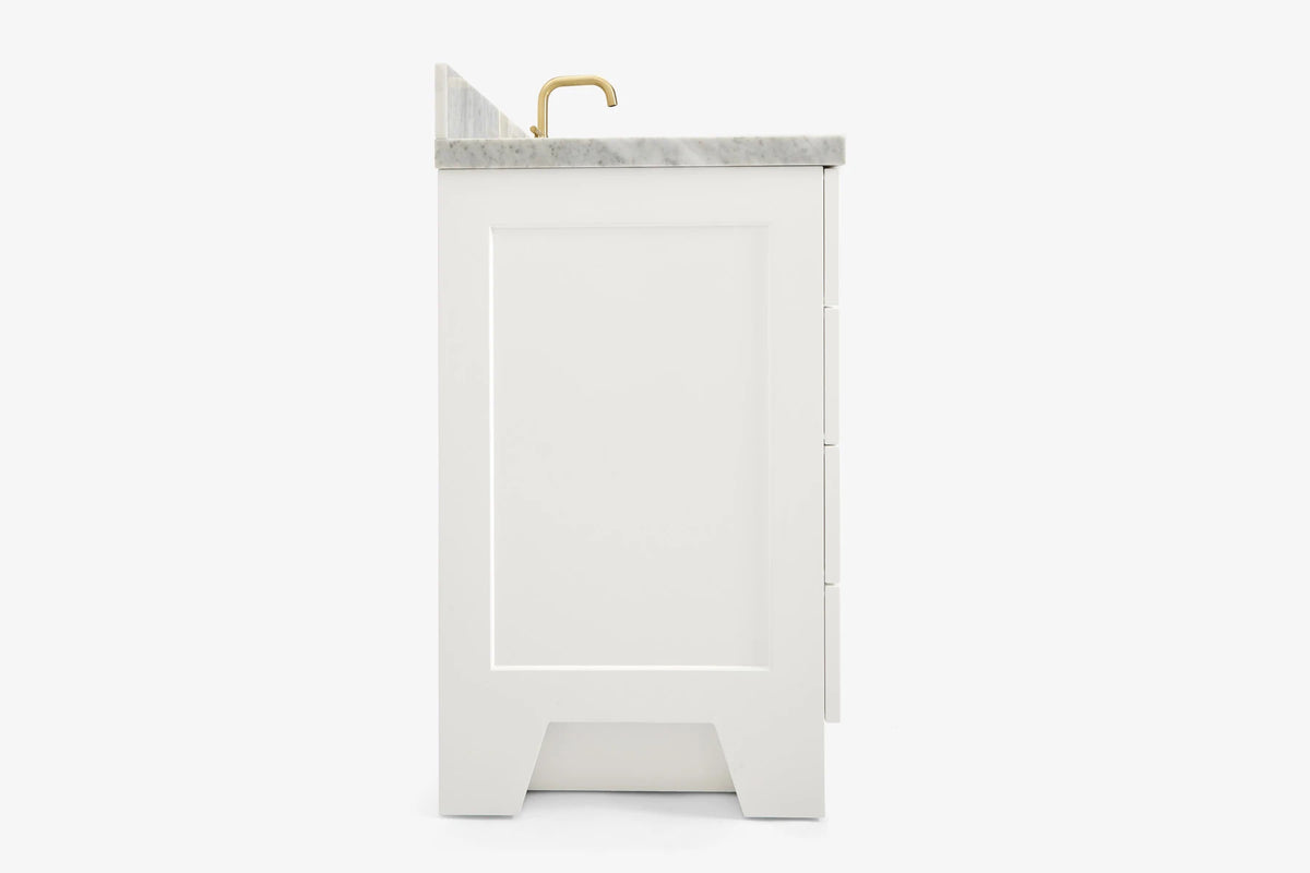 Ariel taylor (54"& 55") single oval sink vanity with marble (0.75" & 1.5")countertop.