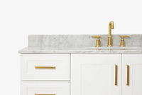 Ariel taylor (54"& 55") single oval sink vanity with marble (0.75" & 1.5")countertop.