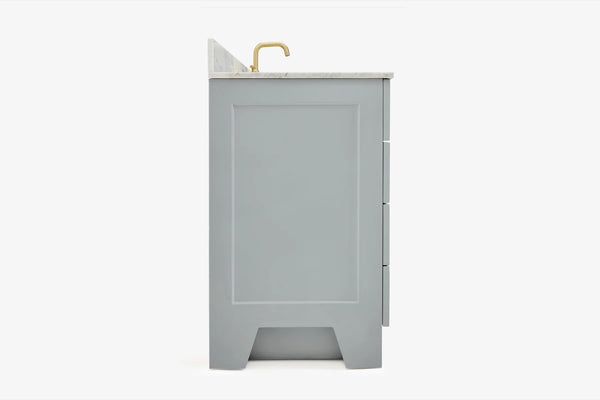 Ariel taylor (60"& 61")single oval sink vanity with marble (0.75"& 1.5") countertop.