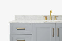 Ariel taylor (60"& 61")single oval sink vanity with marble (0.75"& 1.5") countertop.
