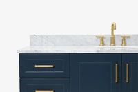 Ariel taylor (60"& 61")single oval sink vanity with marble (0.75"& 1.5") countertop.