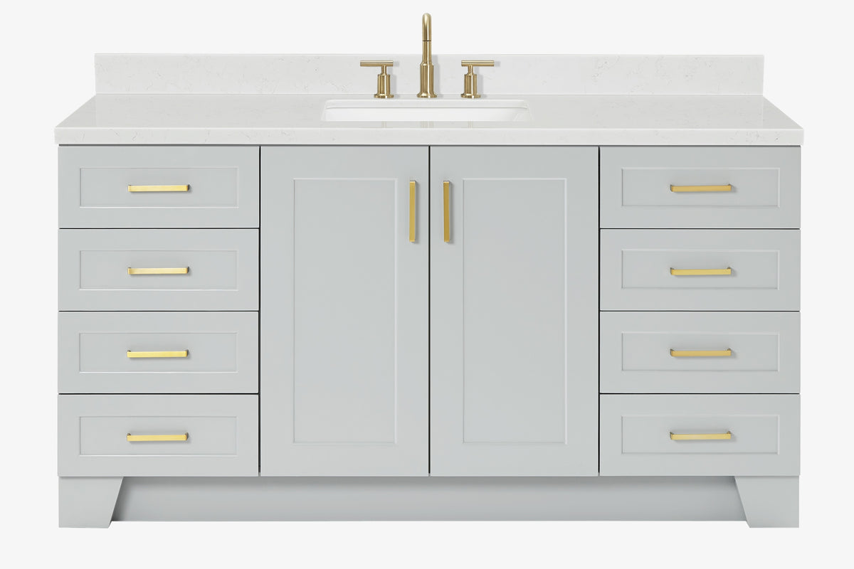 Ariel taylor (66"& 67") single rectangle sink vanity with  marble countertop (0.75"&1.5") edge.
