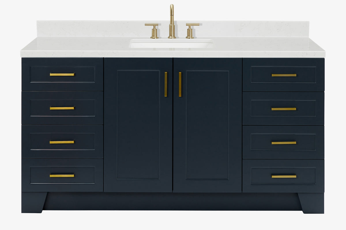 Ariel taylor (66"& 67") single rectangle sink vanity with  marble countertop (0.75"&1.5") edge.