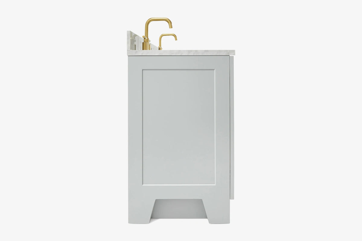 Ariel taylor (66"& 67") double rectangle sink vanity with marble countertop (0.75"& 1.5") edge.