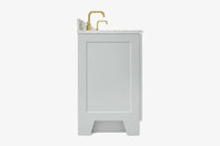 Ariel taylor (66"& 67") double rectangle sink vanity with marble countertop (0.75"& 1.5") edge.