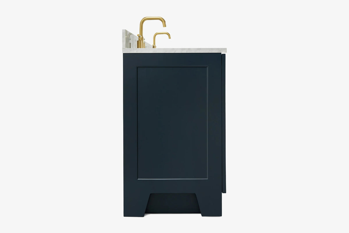 Ariel taylor (66"& 67") double rectangle sink vanity with marble countertop (0.75"& 1.5") edge.