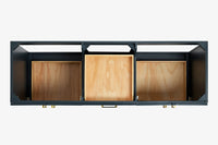 Ariel taylor (66"& 67") double rectangle sink vanity with marble countertop (0.75"& 1.5") edge.