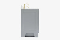 Ariel taylor (72"& 73") double rectangle sink vanity with marble (0.75" & 1.5") countertop.