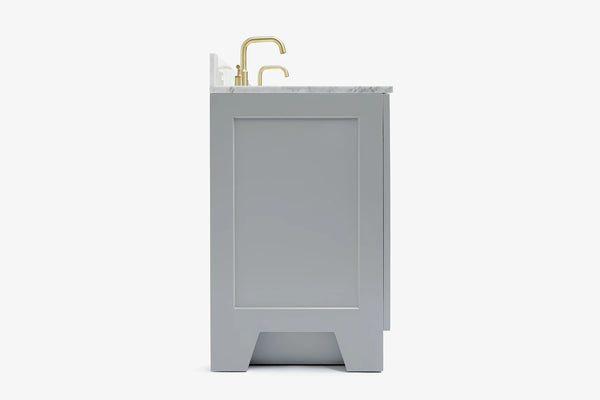 Ariel taylor (72"& 73") double rectangle sink vanity with marble (0.75" & 1.5") countertop.