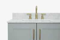 Ariel taylor (72"& 73") double rectangle sink vanity with marble (0.75" & 1.5") countertop.