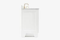Ariel taylor (72"& 73") double rectangle sink vanity with marble (0.75" & 1.5") countertop.