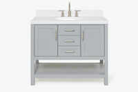 Ariel bayhill 42-43 in. oval sink vanity with (0.75,1.5) in countertop