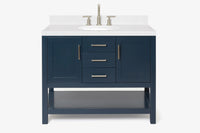 Ariel bayhill 42-43 in. oval sink vanity with (0.75,1.5) in countertop