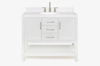Ariel bayhill 42-43 in. oval sink vanity with (0.75,1.5) in countertop